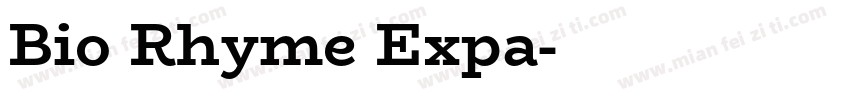 Bio Rhyme Expa字体转换